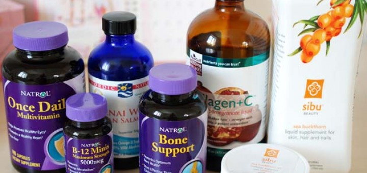 Natrol, B-12 Minis, Maximum Strength, Once Daily Multivitamin, Bone Support, Nordic Naturals, Kenai Wild Alaskan Salmon Oil, Citrus Flavor, Neocell, Collagen+C, Pomegranate Liquid, Sibu Beauty, Liquid Sea Buckthorn Supplement, Skin, Hair and Nails, Sibu Beauty, Sea Buckthorn Oil Cellular Support with Omega 7