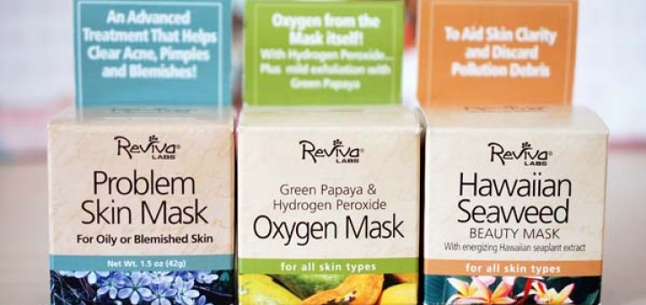 Reviva Labs, Oxygen Mask, Green Papaya & Hydrogen Peroxide, Reviva Labs, Problem Skin Mask, Reviva Labs, Hawaiian Seaweed Beauty Mask