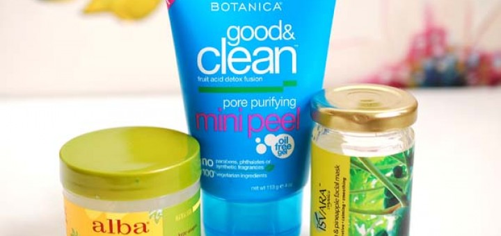 Alba Botanica, Good & Clean, Pore Purifying Mini Peel, Alba Botanica, Facial Mask, Papaya Enzyme, Isvara Organics, Papaya & Pineapple Facial Mask