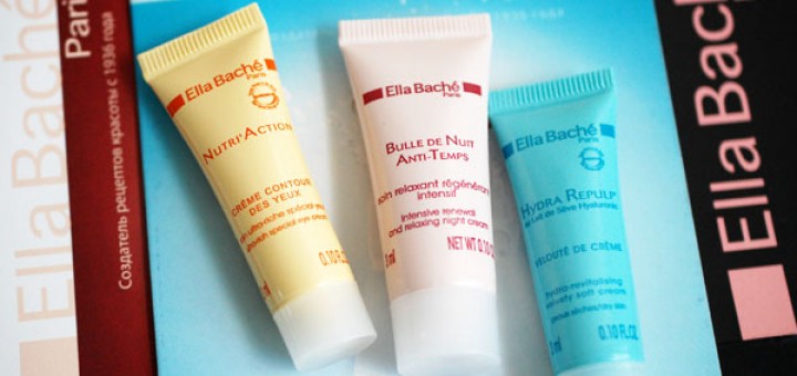 Интенсивный восстанавливающий ночной крем Ella Bache Bulle de Nuit Anti-Temps, Восстанавливающий увлажнение смягчающий крем «Бархат» Ella Bache Hydra Repulp Veloute de Creme, Смягчающий крем для век Ella Bache NutriAction Creme Eye Contour des Yeux
