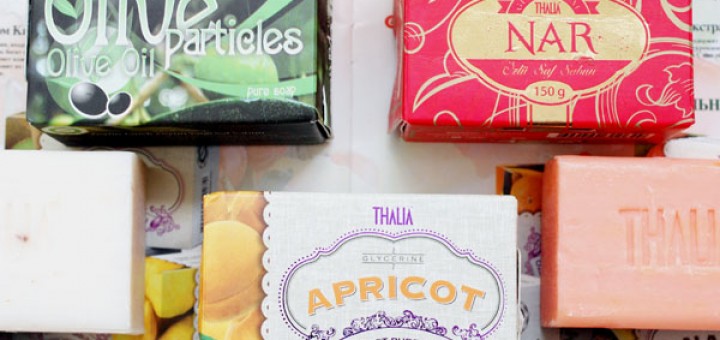 Мыло Thalia на основе масла косточек оливы, Мыло Thalia с экстрактом абрикоса, Мыло Thalia с экстрактом граната