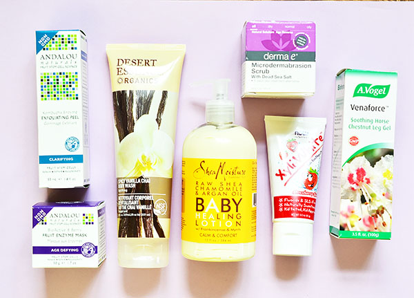 Shea Moisture Baby Healing Lotion Raw Shea Chamomile & Argan Oil, Desert Essence Organics Body Wash Spicy Vanilla Chai, Derma E Microdermabrasion Scrub with Dead Sea Salt, Andalou Naturals Fruit Enzyme Mask BioActive 8 Berry Age Defying, Now Foods Solutions XyliWhite Kids Toothpaste Gel Strawberry Splash, A Vogel Venaforce Soothing Horse Chestnut Leg Gel, Andalou Naturals Exfoliating Peel Kombucha Enzyme,