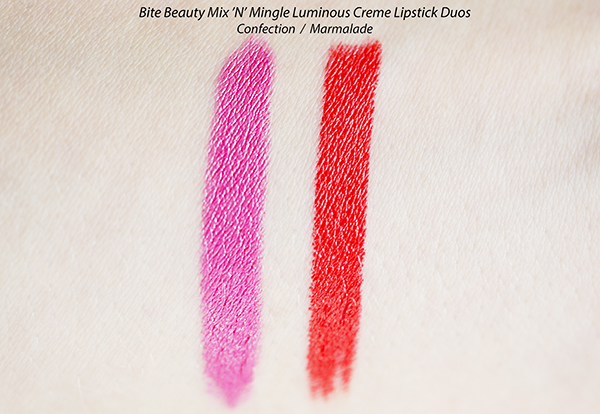Bite Beauty, Bite Beauty Confection/Marmalade Luminous Creme Lipstick Duo, Bite Beauty Bite Mix and Mingle Luminous Creme Lipstick Duo, Bite Beauty Bite Mix and Mingle Color Confection/Marmalade