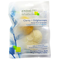 Andalou Naturals Clarity + Enlightenment Konjac Facial Sponge Duo 2 Pack
