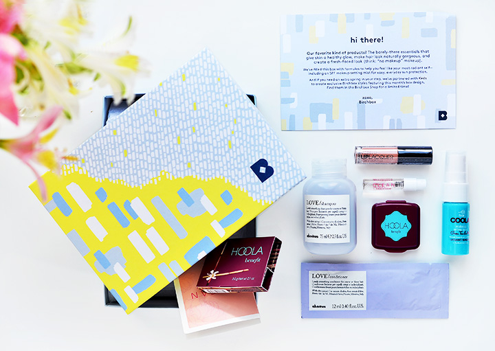 Fancy Бьюти-боксы: Birchbox May 2016, Birchbox May 2016, COOLA® SPF 30 Organic Makeup Setting Spray, Davines LOVE Smoothing Conditioner - For Coarse or Frizzy Hair, Davines LOVE Smoothing Shampoo - For Coarse or Frizzy Hair, ModelCo Lip Lacquer Trio, CLEAN Blossom Eau de Parfum, Benefit Hoola Matte Bronzer, американская косметика, Birchbox