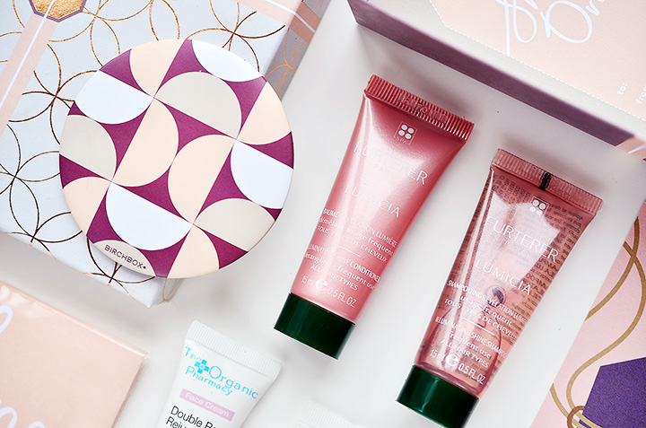 Fancy Бьюти-боксы: Birchbox December 2016, Birchbox December 2016, Rene Furterer Lumicia Shampoo, Rene Furterer Lumicia Conditioner, IPKN Radiant Cream Primer, The Organic Pharmacy Double Rose Rejuvenating Face Cream, LOC One & Done Shadow Stick