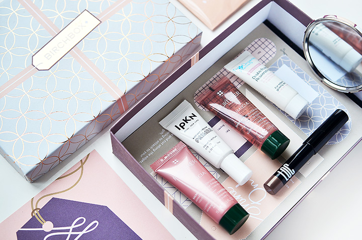 Fancy Бьюти-боксы: Birchbox December 2016, Birchbox December 2016, Rene Furterer Lumicia Shampoo, Rene Furterer Lumicia Conditioner, IPKN Radiant Cream Primer, The Organic Pharmacy Double Rose Rejuvenating Face Cream, LOC One & Done Shadow Stick