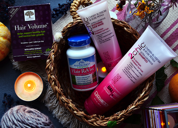 RidgeCrest Herbals, Hair ReVive, New Nordic US Inc, Hair Volume With Apple Extract, Giovanni 2chic, Ultra-Luxurious, Soothing Hair Mask, Cherry Blossom & Rose Petals, Giovanni, 2chic, Ultra-Luxurious Shampoo, to Pamper Stressed Out Hair, Cherry Blossom & Rose Petals, iherb.com, iherb.com отзывы, Уход за волосами, американская косметика, отзывы iherb.com,